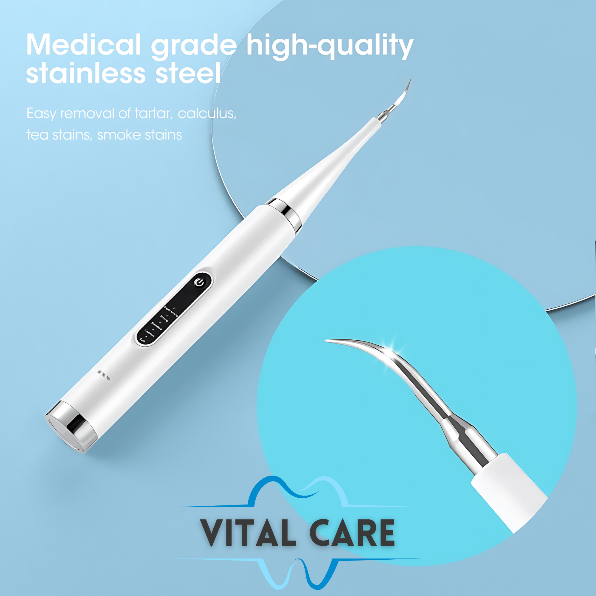 VITAL CARE | Kit dentaire ultime 2 en 1 : têtes de brosse à dents supplémentaires