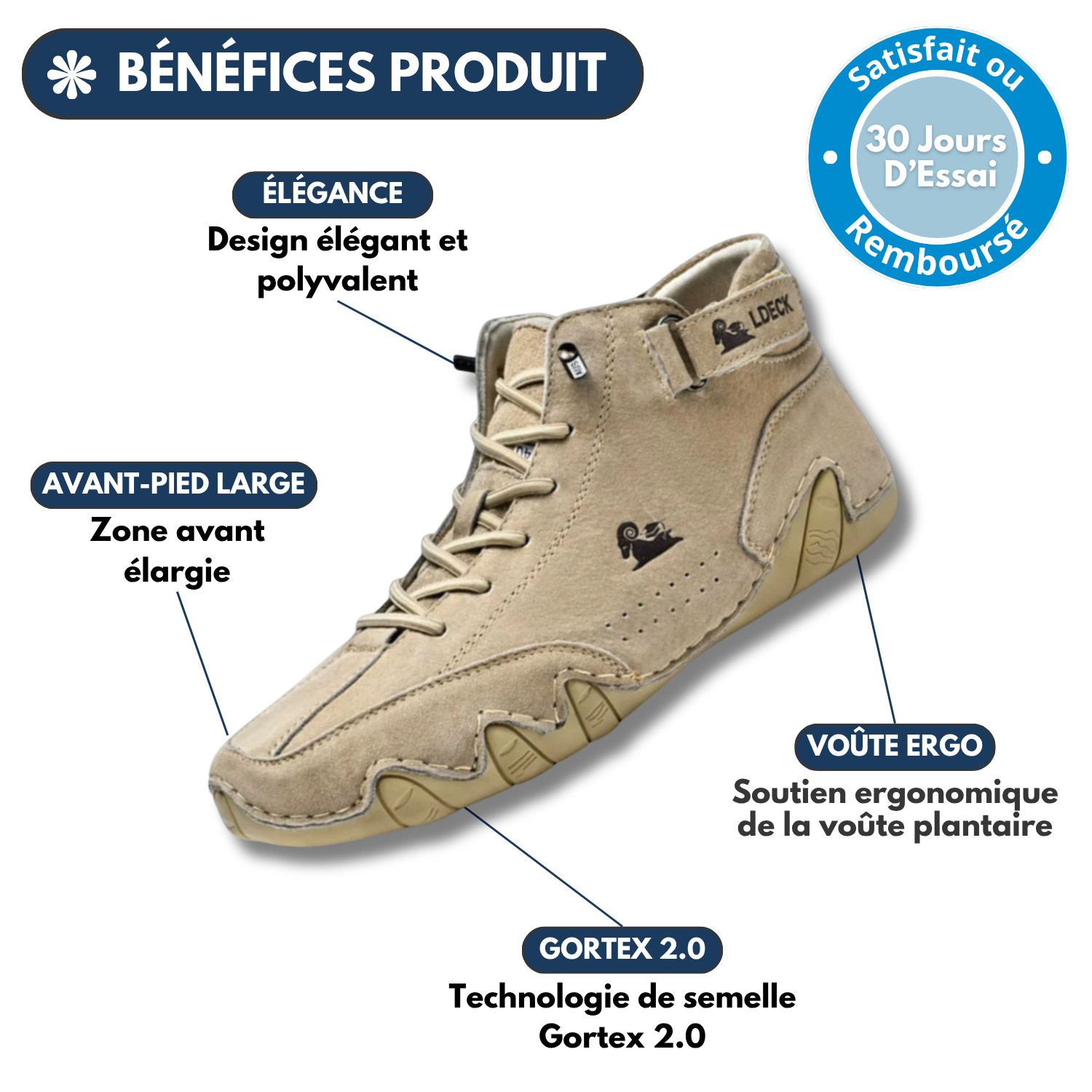 VITAL CARE LDECK PRO | Chaussures orthopédiques pour un confort quotidien