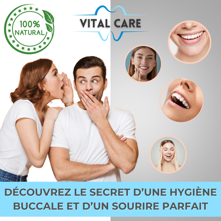 VITAL CARE | Kit dentaire ultime 2 en 1 : blanchiment et nettoyage efficaces