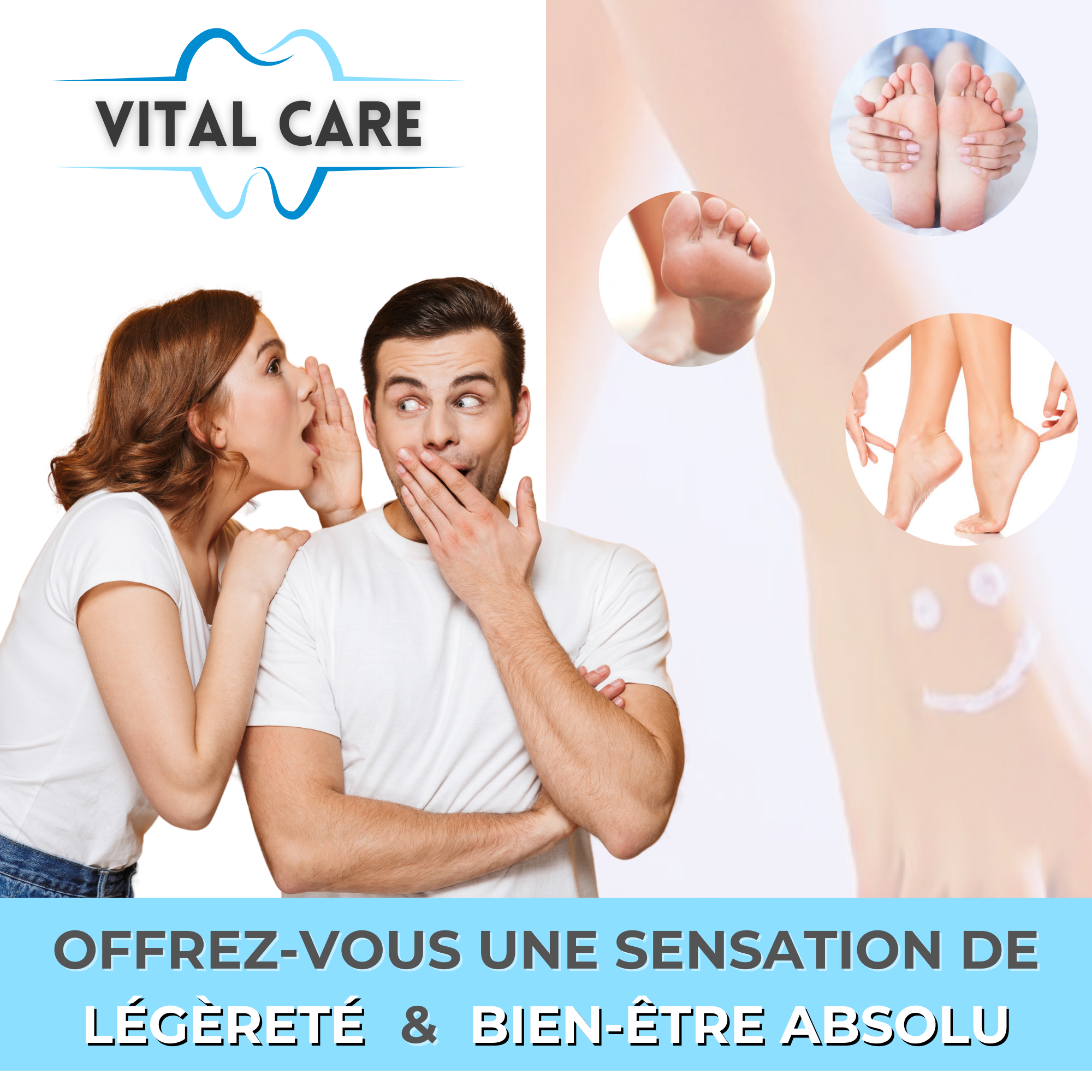 VITAL CARE | Chaussettes silicone pour de jolis pieds en bonne santé