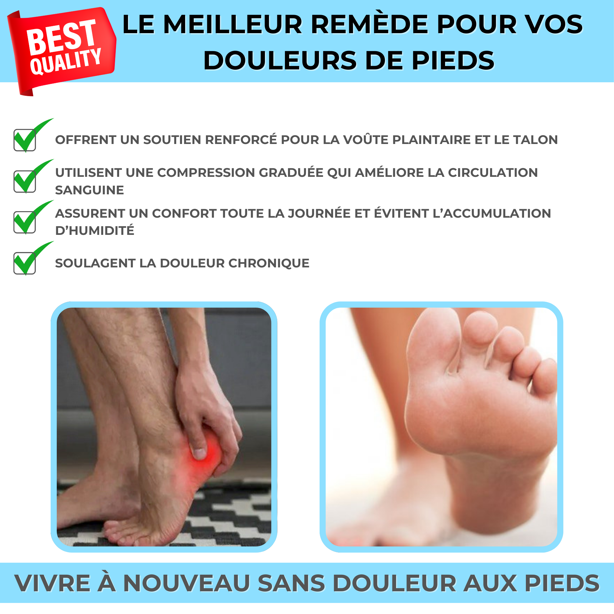 VITAL CARE | Chaussettes silicone pour de jolis pieds en bonne santé