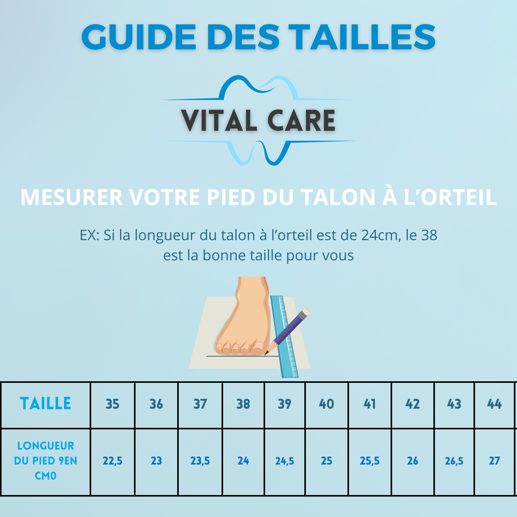 VITAL CARE | Chaussettes silicone pour de jolis pieds en bonne santé