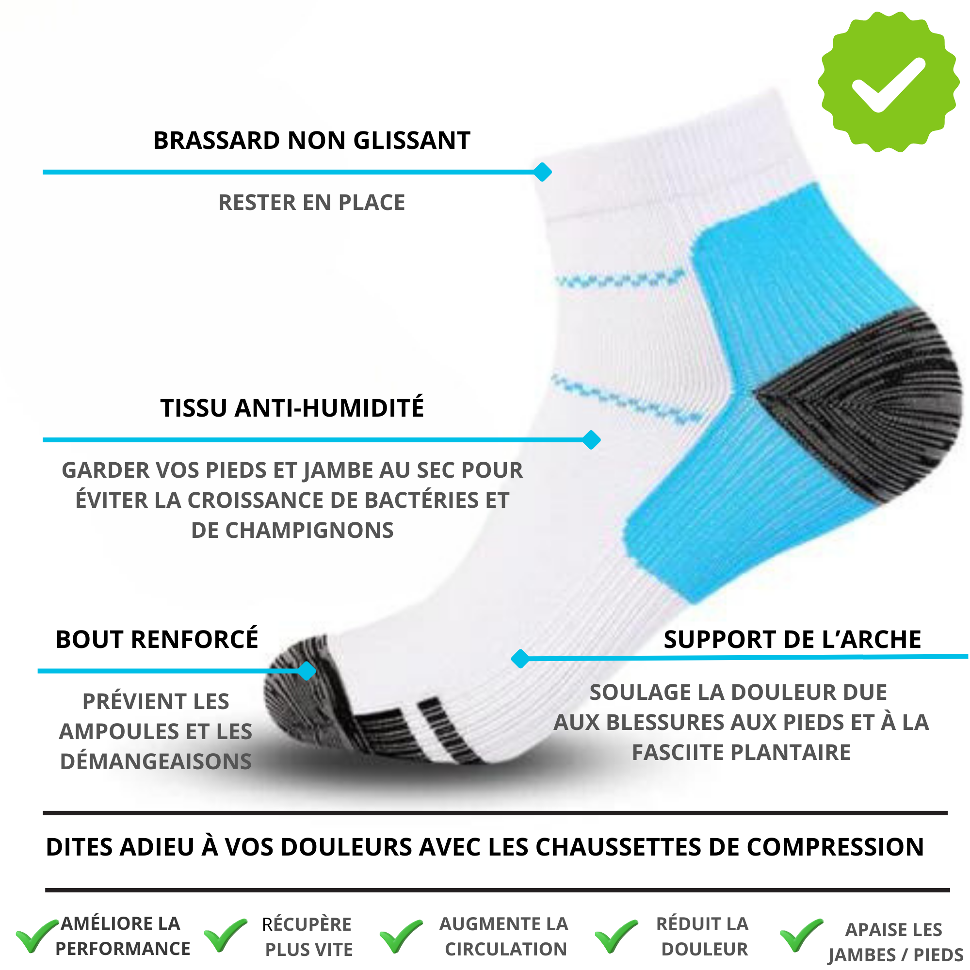 VITAL CARE | Chaussettes silicone pour de jolis pieds en bonne santé