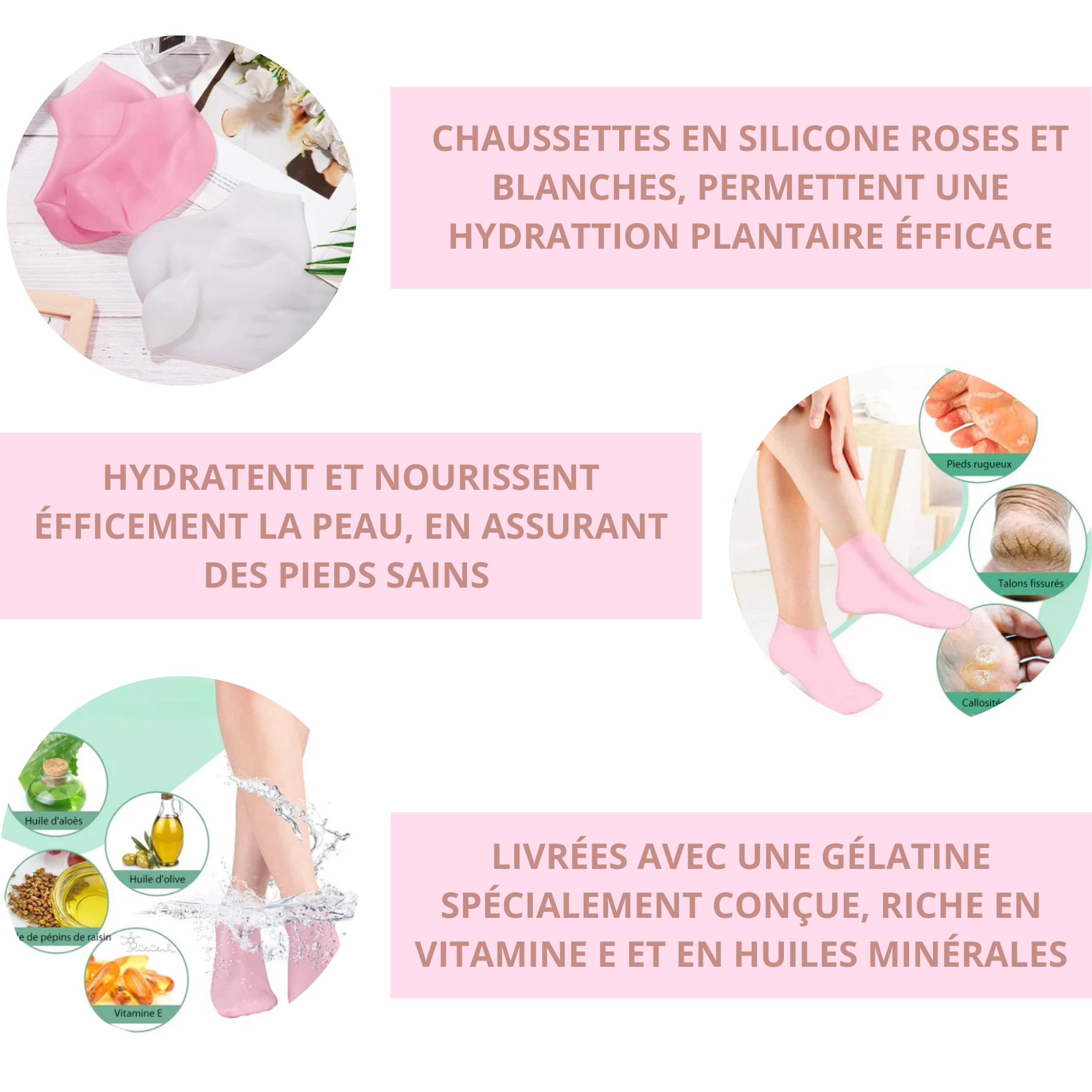 VITAL CARE | Chaussettes silicone pour de jolis pieds en bonne santé