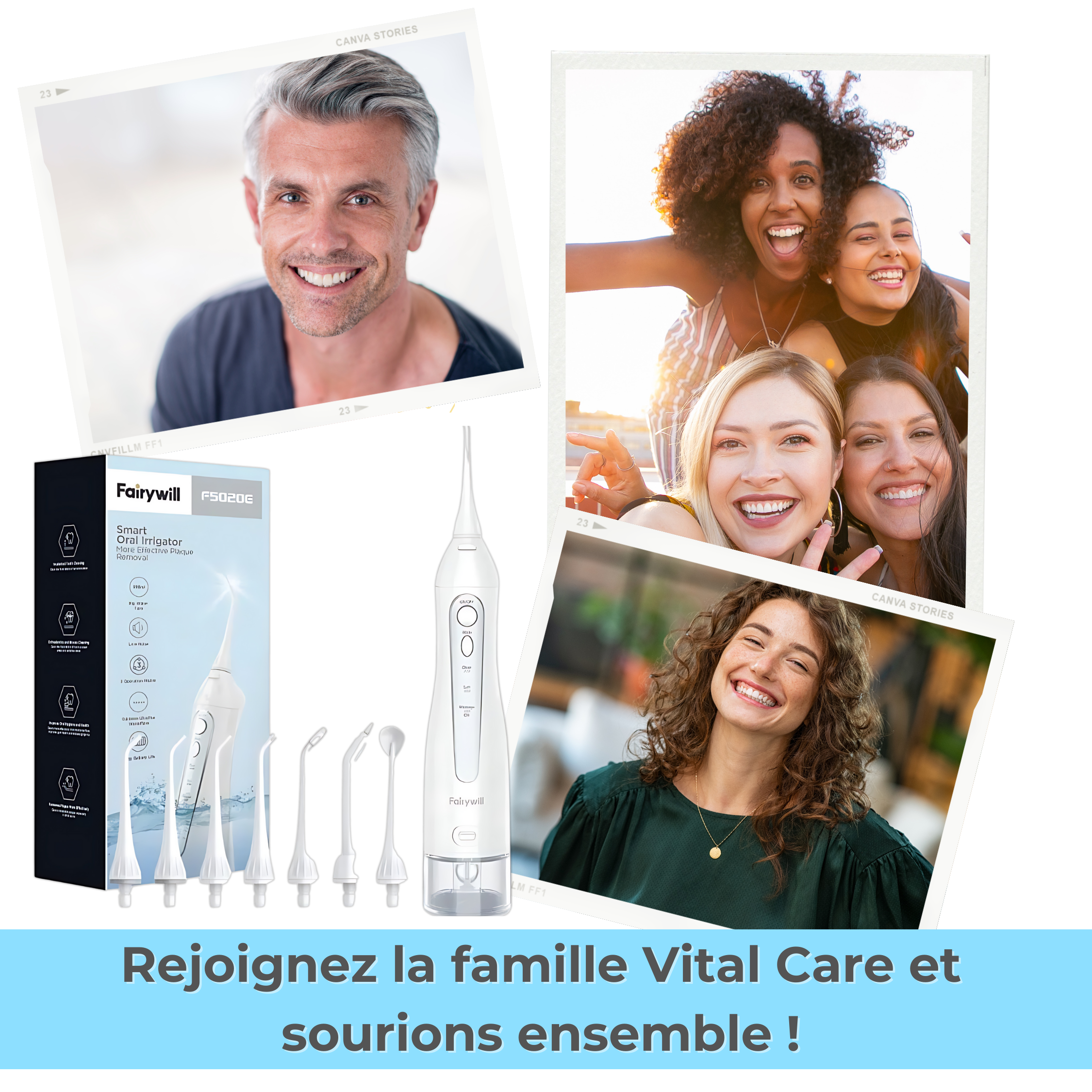 VITAL CARE | Hydropulseur : blanchiment et nettoyage efficaces